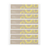 Bande Pour Adresse Enrouler rustique de tournesol autour de (Feuille)