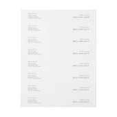 Bande Pour Adresse Enveloppe élégante d'autocollant modèle texte (Feuille)