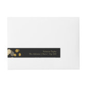 Bande Pour Adresse Festive de Noël Gold Faux Parties scintillant (Devant)