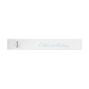 Bande Pour Adresse Fête d'anniversaire des garçons Blue & Gold UN an