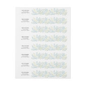 Bande Pour Adresse Feuilles aquarelle en Mariage teintes vertes (Feuille)