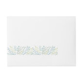 Bande Pour Adresse Feuilles aquarelle en Mariage teintes vertes (Devant)