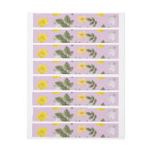 Bande Pour Adresse Fleurs jaunes et roses blanches 5 (Feuille)