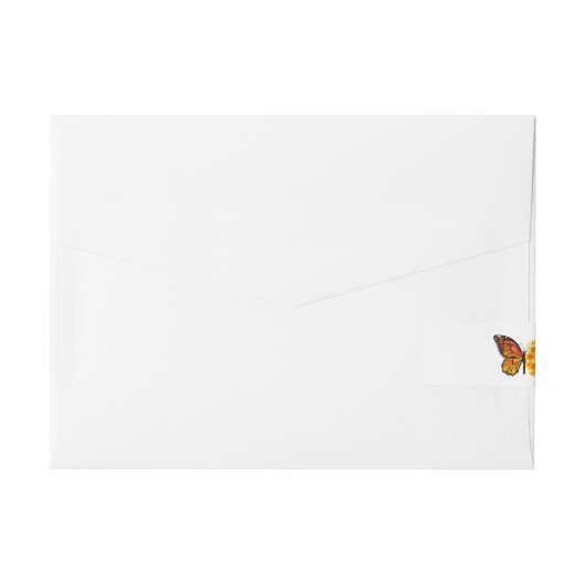 Bande Pour Adresse Flower Butterfly with Yellow California Poppy (Dos)