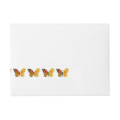 Bande Pour Adresse Flower Butterfly with Yellow California Poppy (Devant)