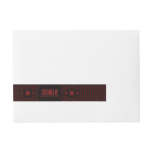 Bande Pour Adresse Gare (Motif Carré) Rouge