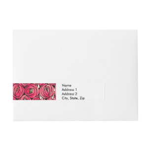 Bande Pour Adresse Graphique rose Art Nouveau Rennie Macintosh