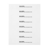 Bande Pour Adresse Gras moderne (Feuille)