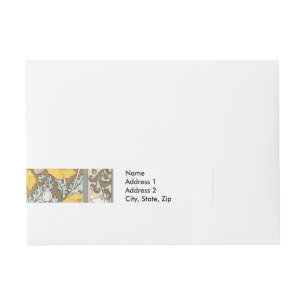 Bande Pour Adresse illustration d'art pavot fleur jaune