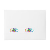 Bande Pour Adresse Infini lumineux avec papillon arc-en-ciel (Devant)