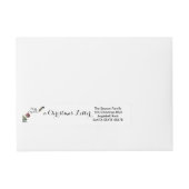 Bande Pour Adresse Joyeux Noël rose neige (Devant)