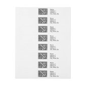 Bande Pour Adresse Lettre N Monogramme médiéval Art Nouveau (Feuille)