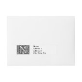 Bande Pour Adresse Lettre N Monogramme médiéval Art Nouveau (Devant)