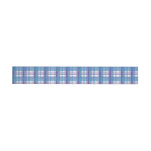 Bande Pour Adresse Madras Plaid Blue et Purple