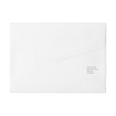 Bande Pour Adresse Mariage de couleur bleu foncé romantique (Dos)