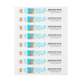 Bande Pour Adresse Mariage de Starfish Couple Beach RSVP (Feuille)