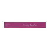 Bande Pour Adresse Mariage Moderne Simple Bordeaux Foncé (Individual)