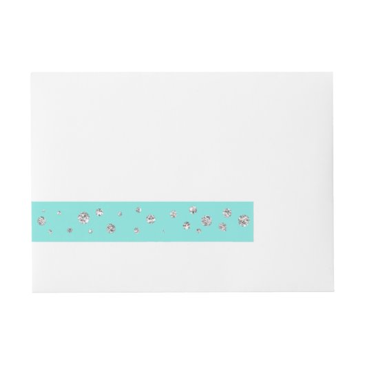 Bande Pour Adresse Mariage turquoise Turquoise Bleu & Bow (Devant)