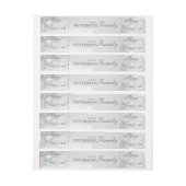 Bande Pour Adresse Marry Christmas Silver Text & Bokeh Arrière - plan (Feuille)