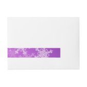 Bande Pour Adresse Merry Christmas Minimalist Purple Snowflakes  (Devant)