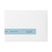 Bande Pour Adresse Monogramme bleu Créez votre propre style (Devant)