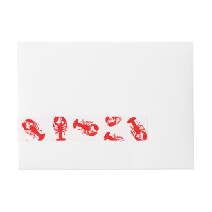 Bande Pour Adresse Motif animal de homard rouge mignon