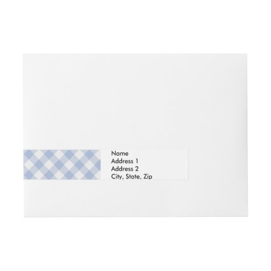 Bande Pour Adresse Motif classique En vichy bleu coché (Devant)