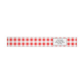 Bande Pour Adresse Motif En vichy blanc rouge (Individual)