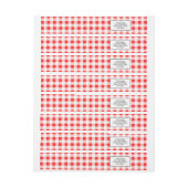 Bande Pour Adresse Motif En vichy blanc rouge (Feuille)