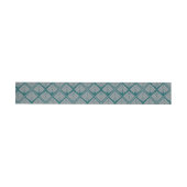 Bande Pour Adresse Motif feuille carré Turquoise neutre (Individual)