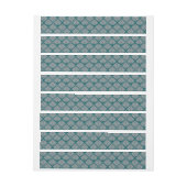 Bande Pour Adresse Motif feuille carré Turquoise neutre (Feuille)
