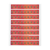 Bande Pour Adresse Motif Fextive TRex Dino sur rouge (Feuille)