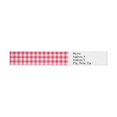 Bande Pour Adresse Motif Gingham Rouge et Blanc Classique Rustique (Individual)