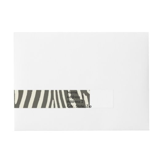 Bande Pour Adresse Motif Poster de animal Zebra Stripe (Devant)
