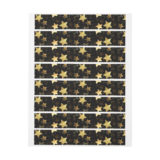 Bande Pour Adresse Motif sans couture avec étoiles d'or (Feuille)