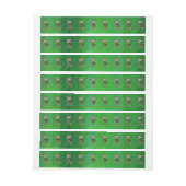 Bande Pour Adresse Noël Chihuahua sur vert (Feuille)