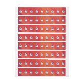 Bande Pour Adresse Noël des moutons sur rouge (Feuille)