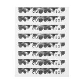 Bande Pour Adresse Noir & Blanc Moderne Caviar Dot Envelopper autour  (Feuille)