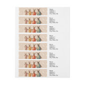 Bande Pour Adresse Oeufs dansants lapins de Pâques (Feuille)