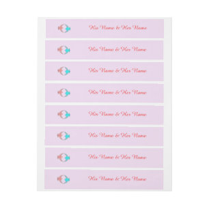 Bande Pour Adresse Oiseaux de l'amour rose et bleu mignons Personnali