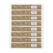 Bande Pour Adresse Parties scintillantes d'or imprimées (Feuille)