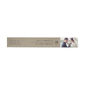 BANDE POUR ADRESSE PHOTO MARIAGE MODERNE DE TYPOGRAPHIE DE KRAFT RUST (Individual)