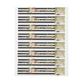 Bande Pour Adresse PixDezines aquarelle/florale/striée/or (Feuille)