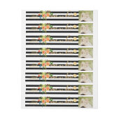 Bande Pour Adresse PixDezines aquarelle/florale/striée/or (Feuille)