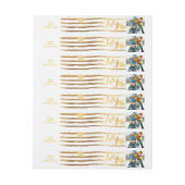 Bande Pour Adresse PixDezines rayures or éblouis / joie de vacances (Feuille)