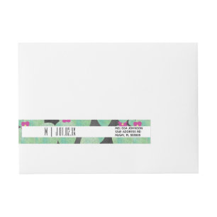 Bande Pour Adresse Plantes de cactus gras Logo de mariage de verdure