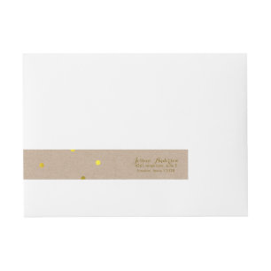 Bande Pour Adresse Points Faux Gold Confetti