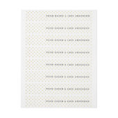 Bande Pour Adresse Pois modernes de l'or (Feuille)