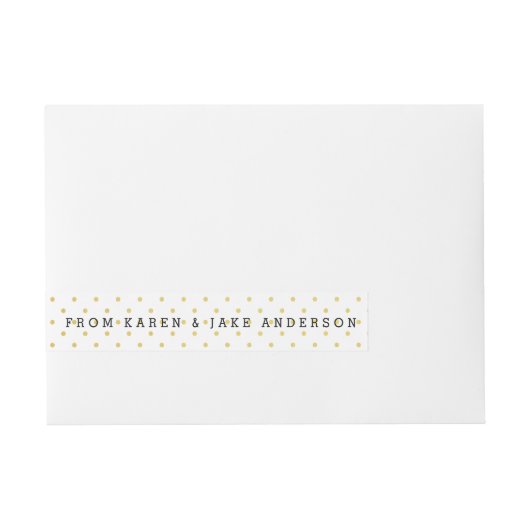 Bande Pour Adresse Pois modernes de l'or (Devant)
