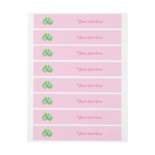 Bande Pour Adresse Prêt à pop bébé fille Pea rose Personnalisé (Feuille)